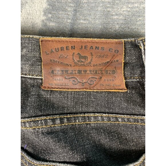 Lauren Ralph Lauren Jeans Women's Size 4 Black Denim Embroidered Patchwork RARE - Picture 12 of 14
